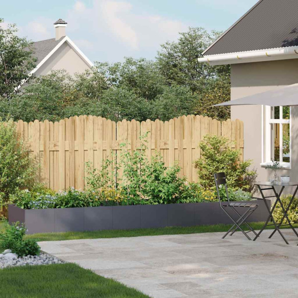 Jardinera acero gris antracita 360x80x40 cm M 3