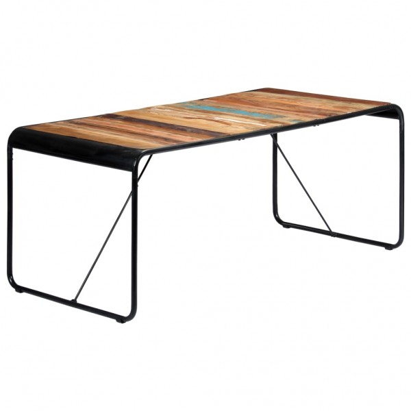 Mesa de comedor de madera maciza reciclada 180x90x76 cm D