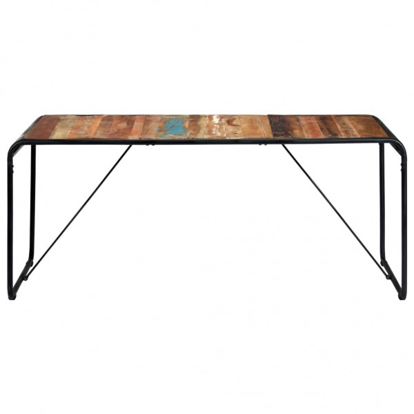 Mesa de comedor de madera maciza reciclada 180x90x76 cm M 2