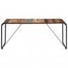 Mesa de comedor de madera maciza reciclada 180x90x76 cm 2