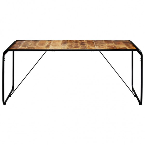 Mesa de jantar 180x90x76 cm madeira de mangueira maciça áspera M 2