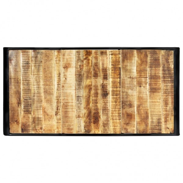 Mesa de comedor madera maciza de mango en bruto 180x90x76 cm M 4