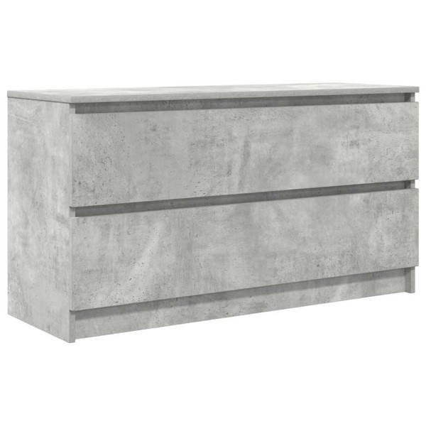 Mueble de TV madera de ingeniería gris hormigón 100x35x54 cm M 2