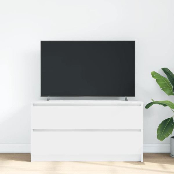 Mueble para TV madera contrachapada blanco 100x35x54 cm M 3