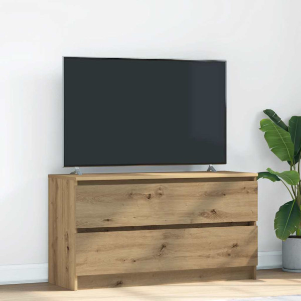 Mueble para TV madera de ingeniería roble artisan 100x35x54 cm D