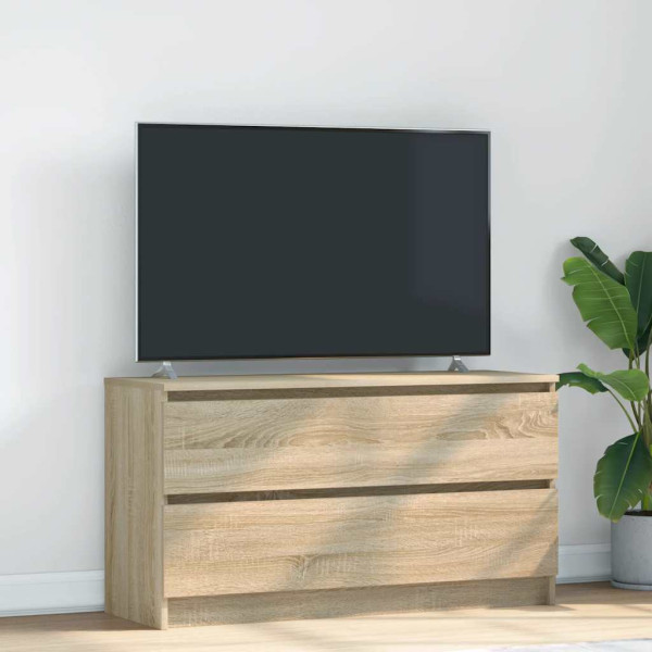 Mueble de TV madera de ingeniería roble Sonoma 100x35x54 cm D