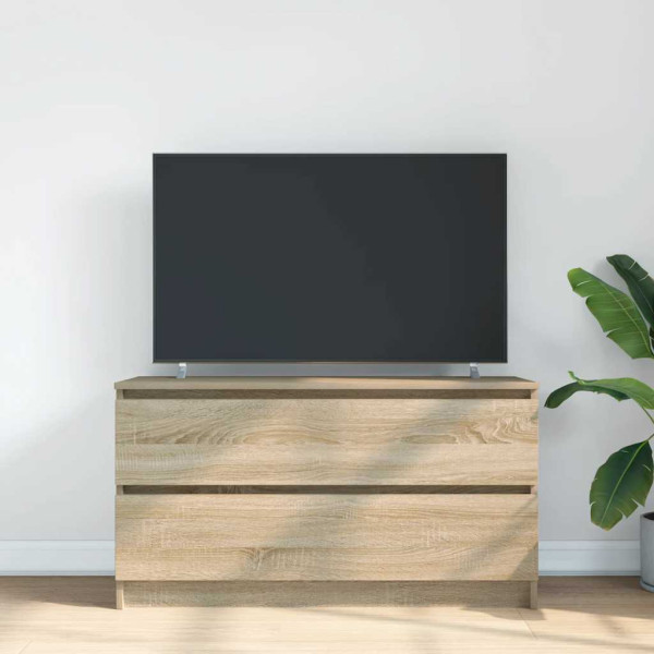 Mueble de TV madera de ingeniería roble Sonoma 100x35x54 cm M 3