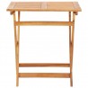 Mesa plegable de jardín de madera maciza de acacia 70x70x75 cm 3