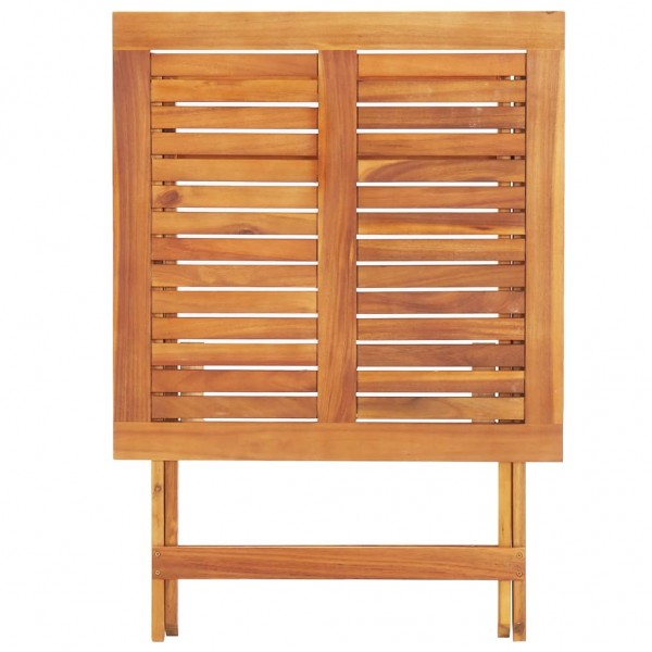 Mesa de jardim dobrável 70x70x75 cm madeira de acácia maciça M 4