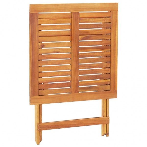 Mesa de jardim dobrável 70x70x75 cm madeira de acácia maciça M 5