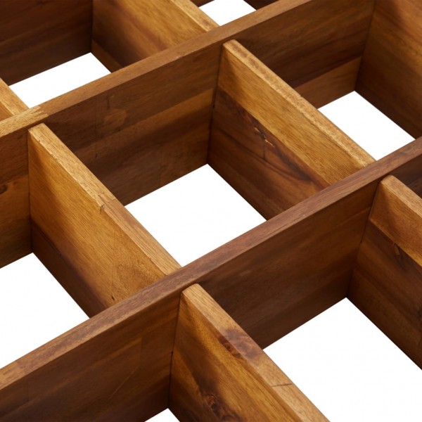 Arriate de especias madera maciza de acacia 60x60x15 cm M 5