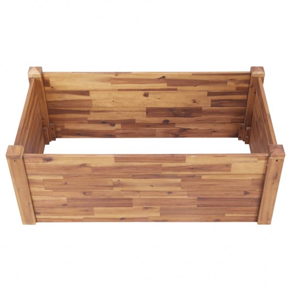 Arriate de madera maciza de acacia 110x60x44 cm M 4