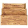 Jardinera de 2 niveles madera maciza de acacia 110x75x84 cm 3
