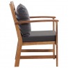 Muebles de jardín 4 piezas con cojines madera acacia maciza 4