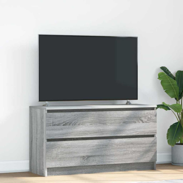 Mueble de TV madera contrachapada gris Sonoma 100x35x54 cm D