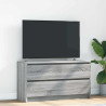 Mueble de TV madera contrachapada gris Sonoma 100x35x54 cm 1