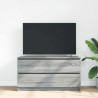 Mueble de TV madera contrachapada gris Sonoma 100x35x54 cm 3
