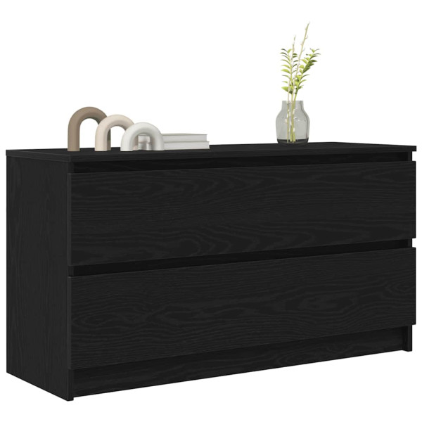 Mueble para TV madera contrachapada negro 100x35x54 cm D