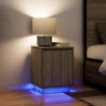 Mesillas de noche con luces LED 2 uds roble sonoma 38x34x50 cm 1