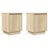 Mesas cabeceira c/ luzes LED 2 pcs 38x34x50cm carvalho sonoma 3