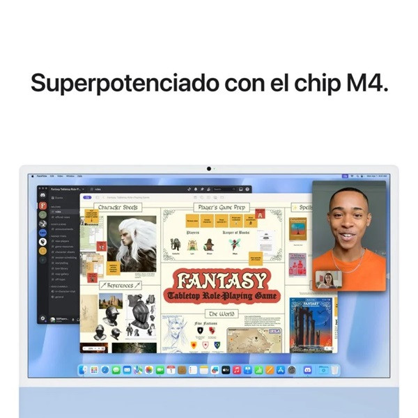 APPLE iMAC 24" M4 16GB RAM 256GB MWV13Y/A azul M 5