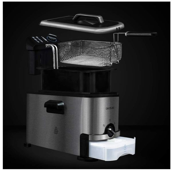 Freidora Cecotec CleanFry 3000 ProFilter 3L acero inoxidable M 3