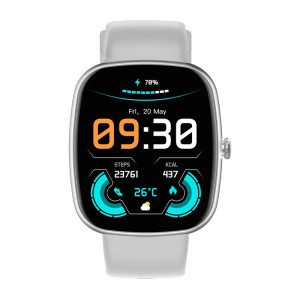 Smartwatch COOL Border Silicona Gris (Llamadas, Salud, Deporte) H