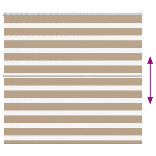 Estor cebra marrón arena tejido ancho 155.9 cm poliéster M 5