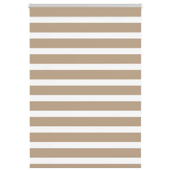 Estor cebra marrón arena tejido ancho 90.9 cm poliéster D