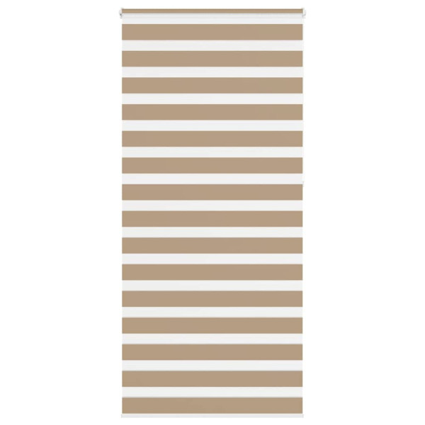 Estor cebra marrón arena tejido ancho 95.9 cm poliéster D