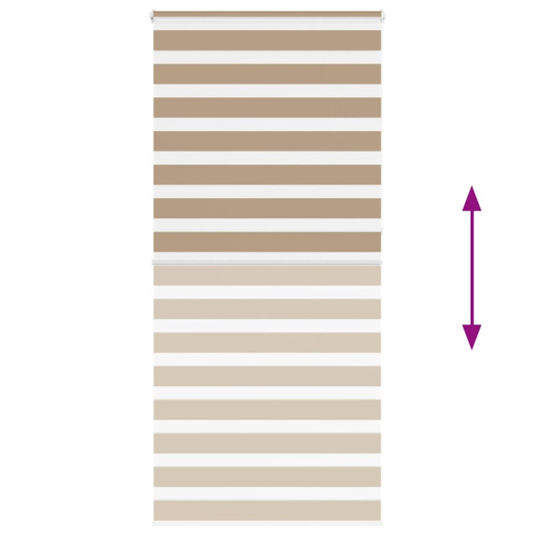 Estor cebra marrón arena tejido ancho 95.9 cm poliéster M 5