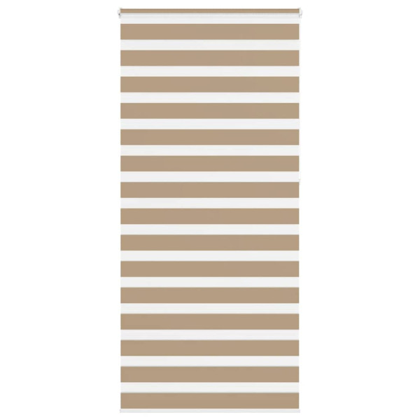 Estor cebra marrón arena tejido ancho 110.9 cm poliéster D