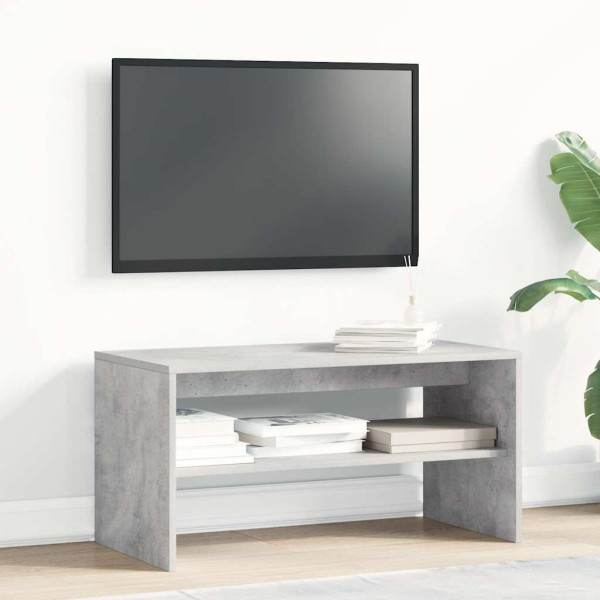 Mueble de TV madera contrachapada gris hormigón 80x40x40 cm M 3