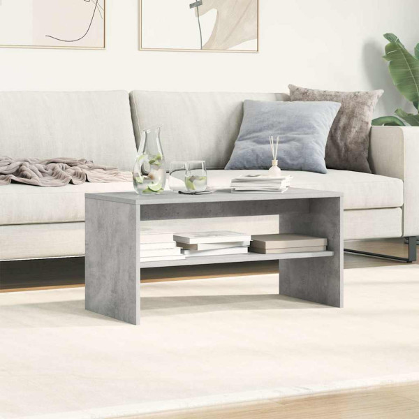 Mueble de TV madera contrachapada gris hormigón 80x40x40 cm M 4