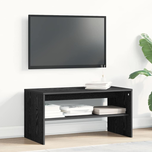 Mueble de TV madera de ingeniería roble negro 80x40x40 cm M 3