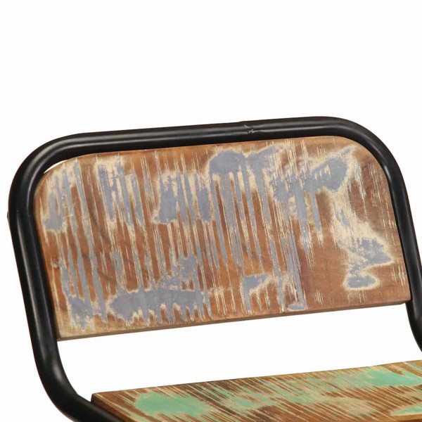 Taburetes de barra 4 uds 46x35.5x70 madera maciza reciclada M 4