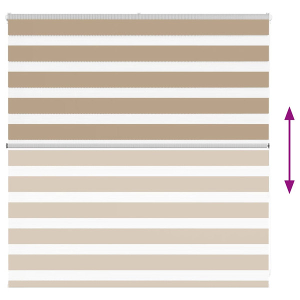 Estor cebra marrón arena tejido ancho 140.9 cm poliéster M 5
