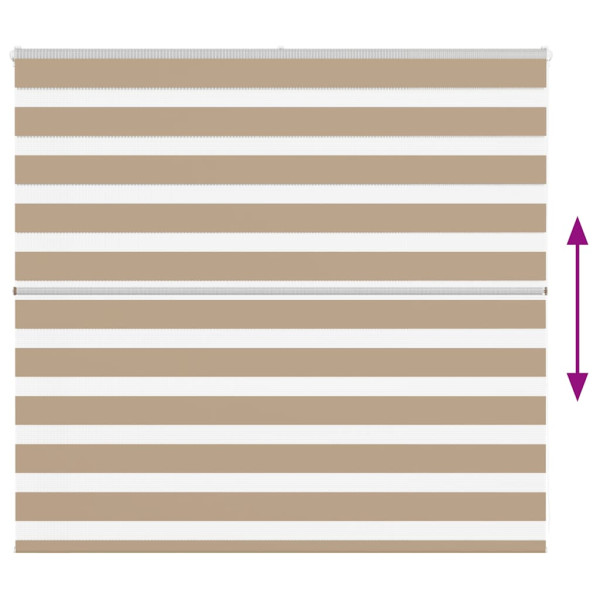 Estor cebra marrón arena tejido ancho 150.9 cm poliéster M 5