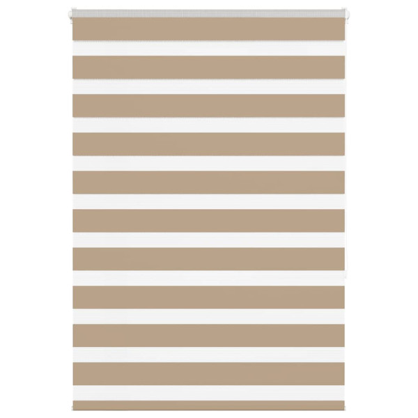 Estor cebra marrón arena tejido ancho 95.9 cm poliéster D