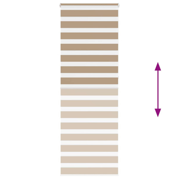 Estor cebra marrón arena tejido ancho 65.9 cm poliéster M 5