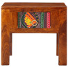 Mesa de cabeceira 40x40x36 cm madeira de acácia maciça 2