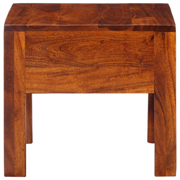 Mesita de noche madera maciza de acacia 40x40x36 cm M 3