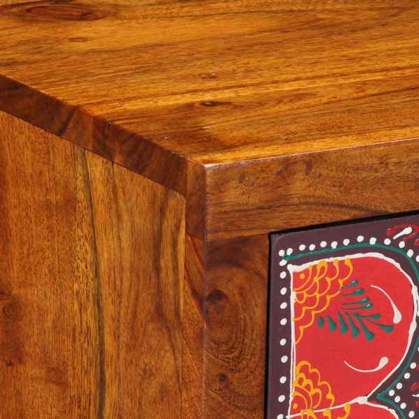 Mesita de noche 2 uds 35x35x45 cm madera maciza de acacia M 5