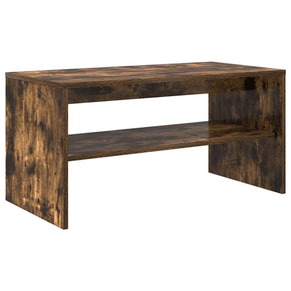 Mueble de TV madera de ingeniería roble ahumado 80x40x40 cm M 2