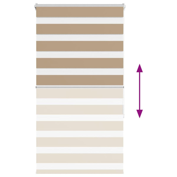 Estor cebra marrón arena tejido ancho 70.9 cm poliéster M 5