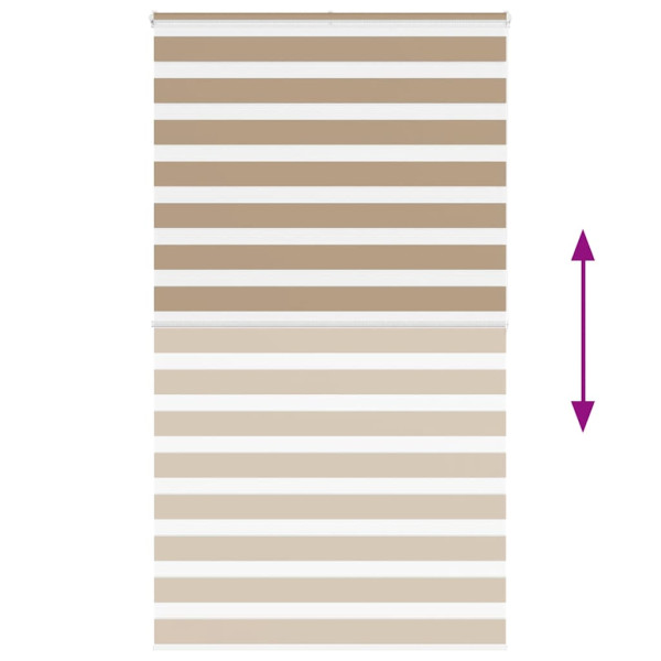 Estor cebra marrón arena tejido ancho 130.9 cm poliéster M 5
