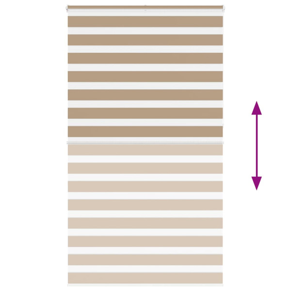 Estor cebra marrón arena tejido ancho 120.9 cm poliéster M 5
