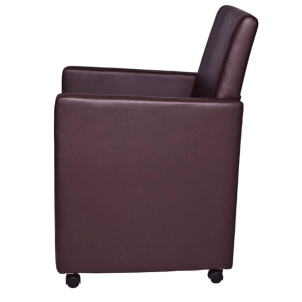 Sillas de comedor 2 unidades cuero sintético marrón M 4