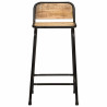 Taburetes de barra 4 uds 46x35.5x80 cm madera maciza de mango 2
