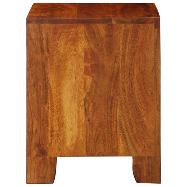 Mesita de noche 40x35x45 cm madera maciza de acacia M 3